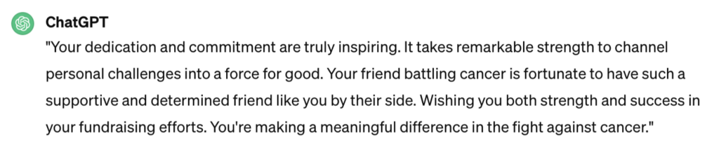 AI charity moderation