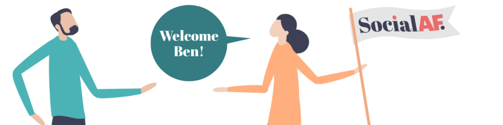 An image depicting a team member working at Social AF