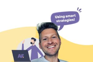 Blog header cover with photo of James Social Media Manager