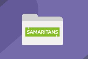 An image of Samaritans logo on for a case study about the virtual challenges moderation Social AF did for the charity