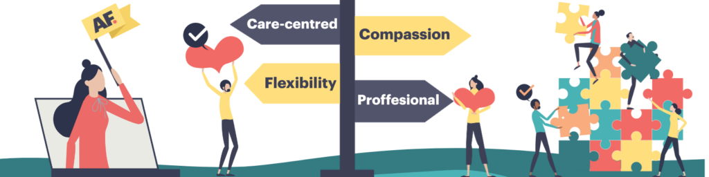 An image depicting Social AF's supporter experience services as part of their work with Pancreatic Cancer uk
