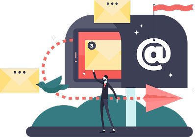 Image showing a mailbox with symbols on it